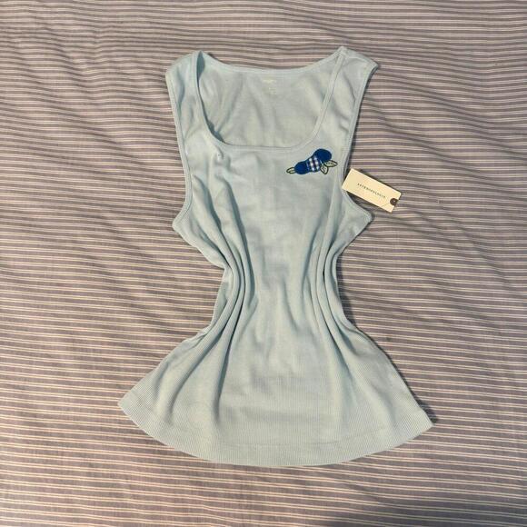 Anthropologie Tops - Anthropologie Blueberry Tank top